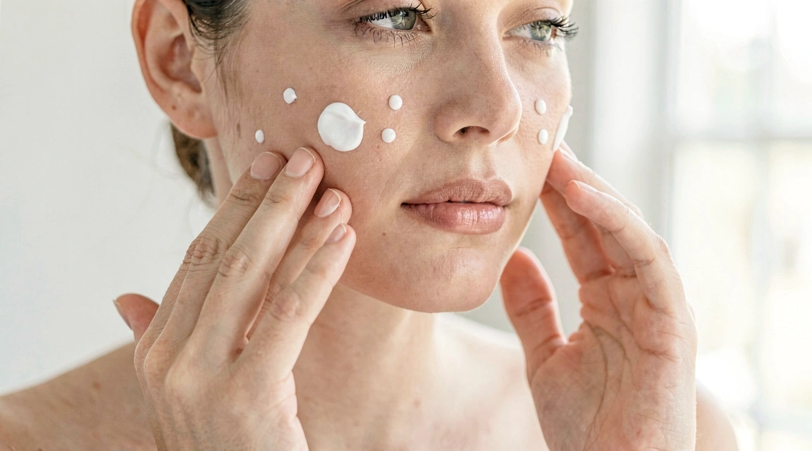 Aplikacja kremu na twarz